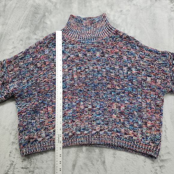 Nordstrom ELODIE Sweater Womens XL Multicolor Turtleneck Drop Shoulder Boxy - Picture 8 of 9
